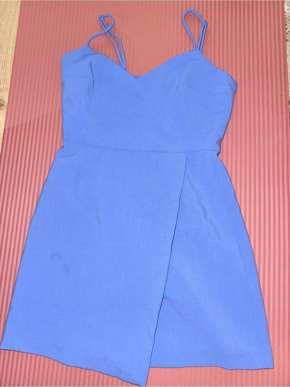 French Connection Poolside Blue Faux Wrap Mini Whisper envelope dress size 4